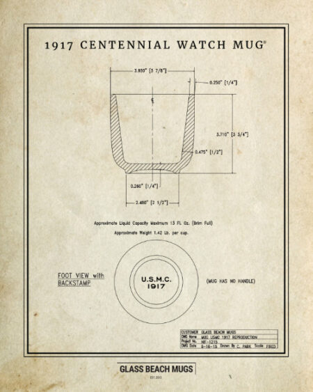 Factory Drawing — The 1917 Centennial Watch Mug™ 16x20 Poster